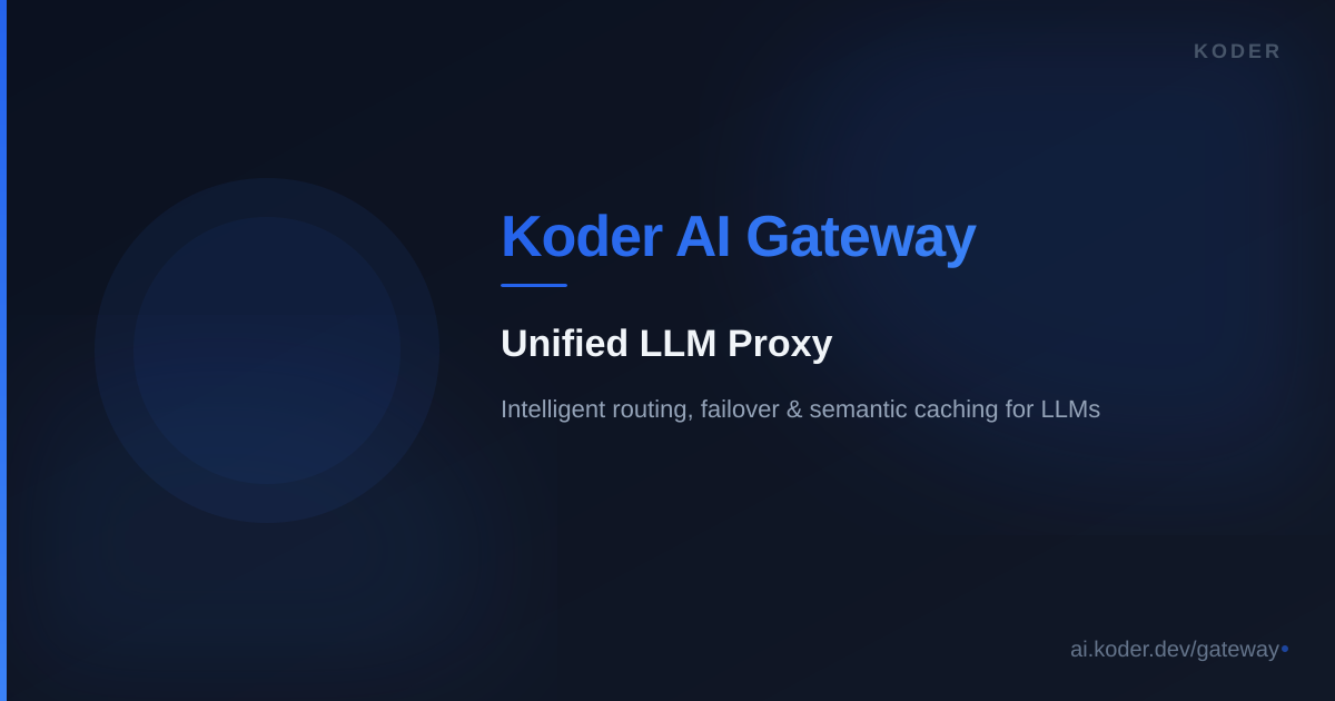 Koder AI Gateway — Unified LLM Proxy